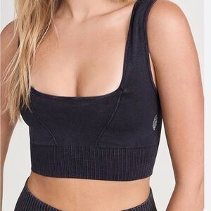 Free People Midnight Ribbed Bra Top